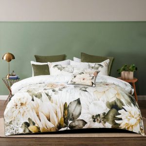 Giselle Quilt Cover Set Range White