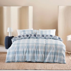 Wyona Quilt Cover Set Range Blue