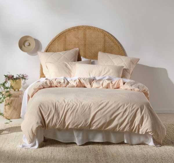 Classic Stripe Quilt Cover Set Range Rose