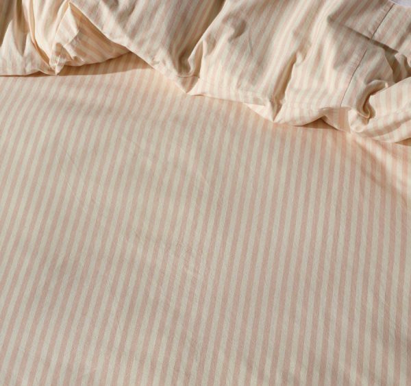 Classic Stripe Quilt Cover Set Range Rose