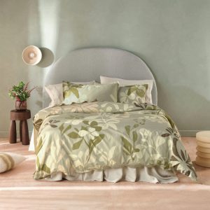 Indy Quilt Cover Set Range Eucalyptus