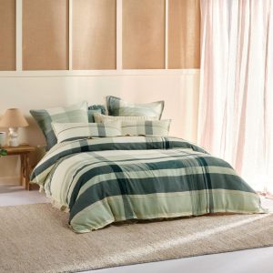 Levon Quilt Cover Set Range Jade