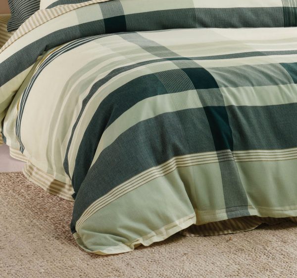 Levon Quilt Cover Set Range Jade