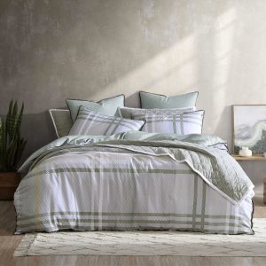 Yarmouth Quilt Cover Set Range Sage