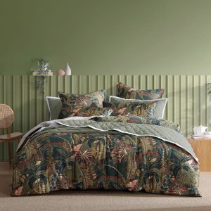 Zawadi Quilt Cover Set Range Green