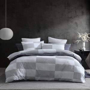 Region Quilt Cover Set Range Grey